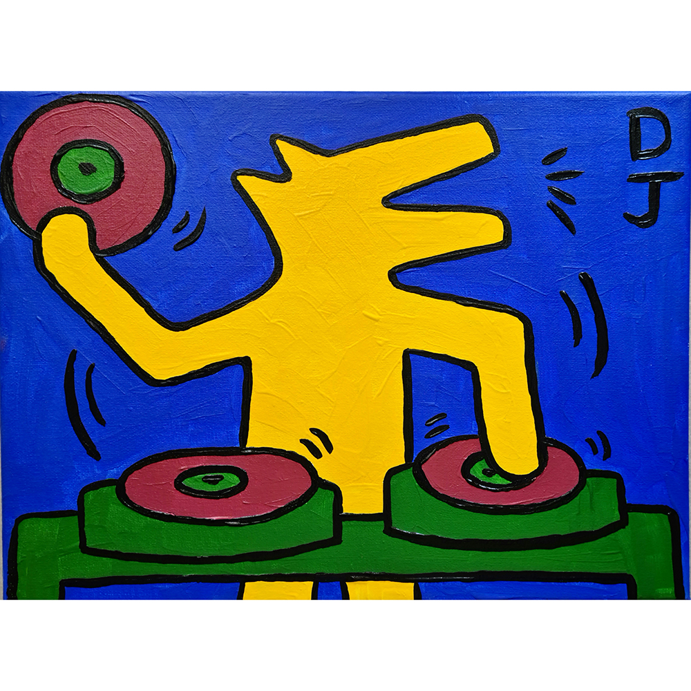 DJ Dog by KEITH HARING